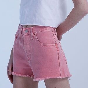 Levi’s 501  pink denim shorts